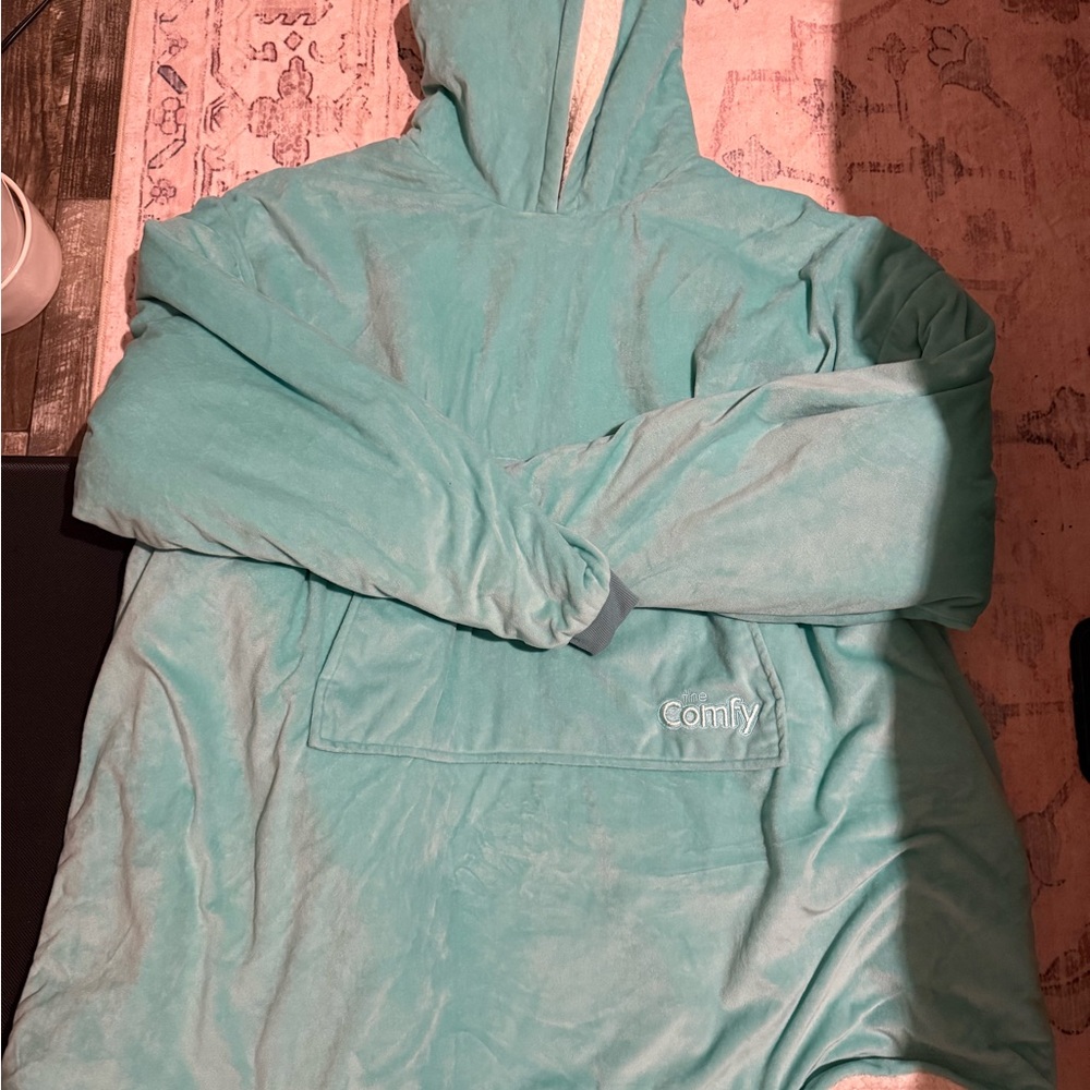 Comfy Oversized Teal Hoodie